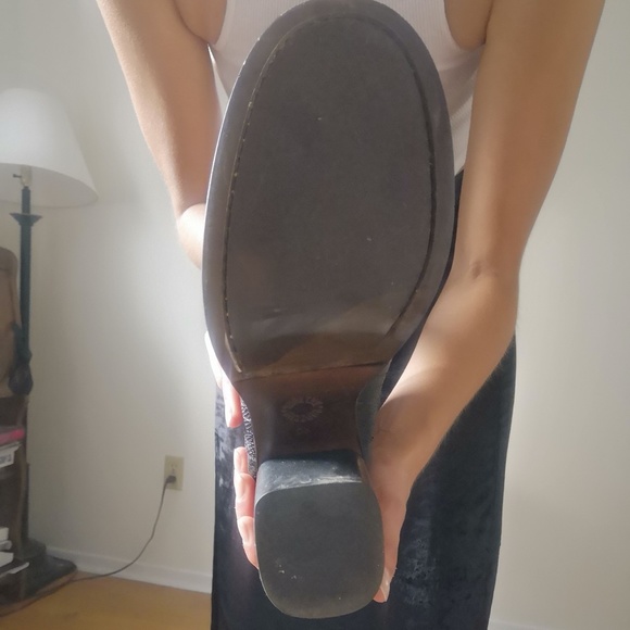 Black leather booties / ankle boots - Picture 3 of 4